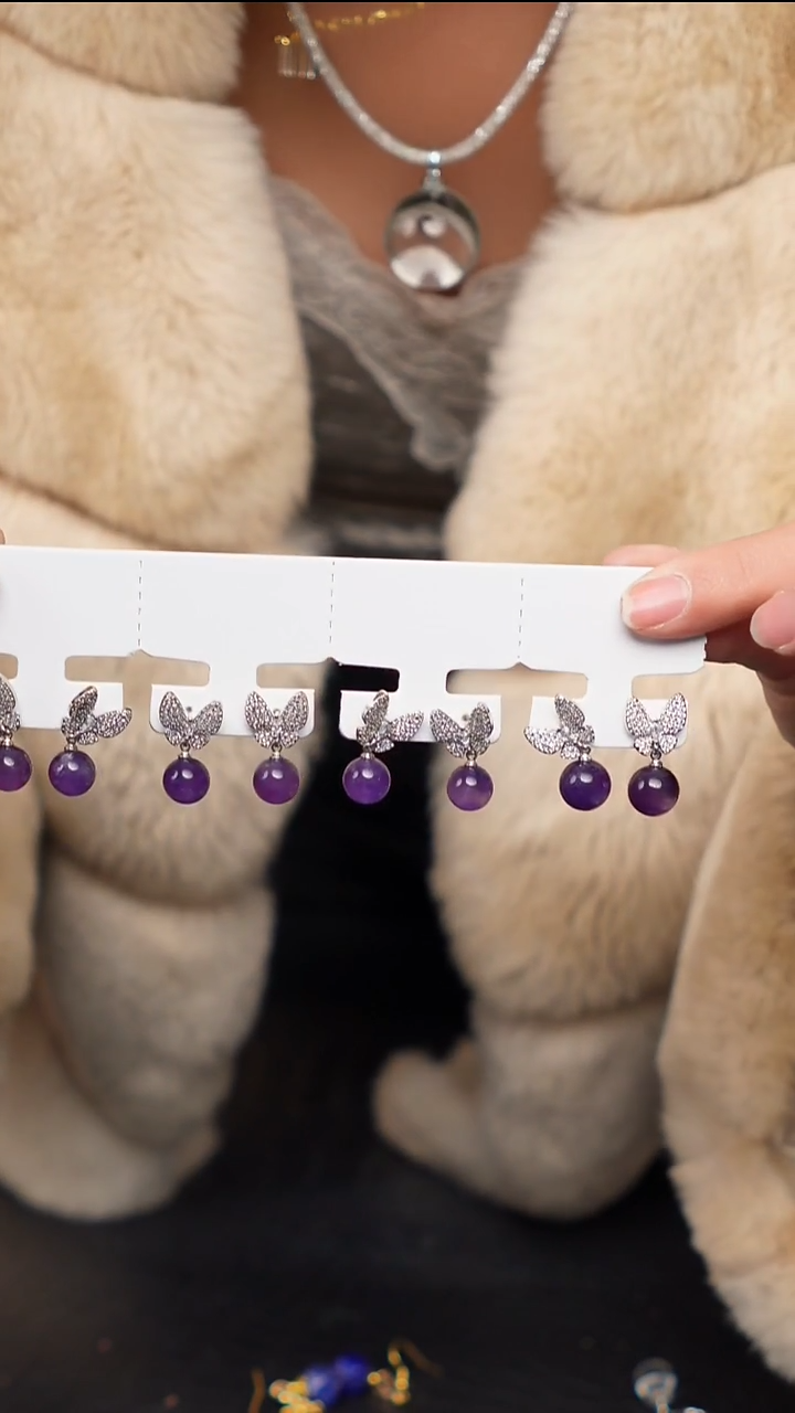 水晶摆件银S925镶嵌25