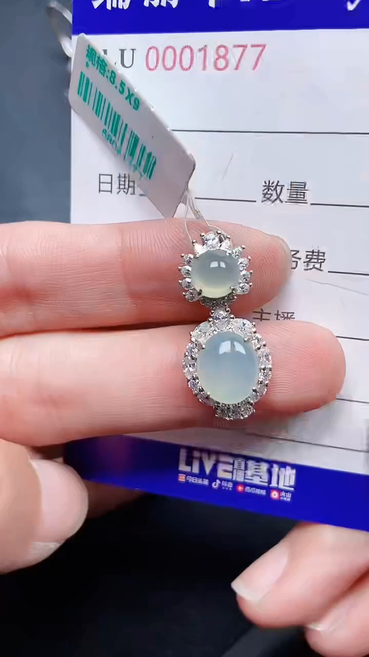 颈饰银S925镶嵌翡翠1877