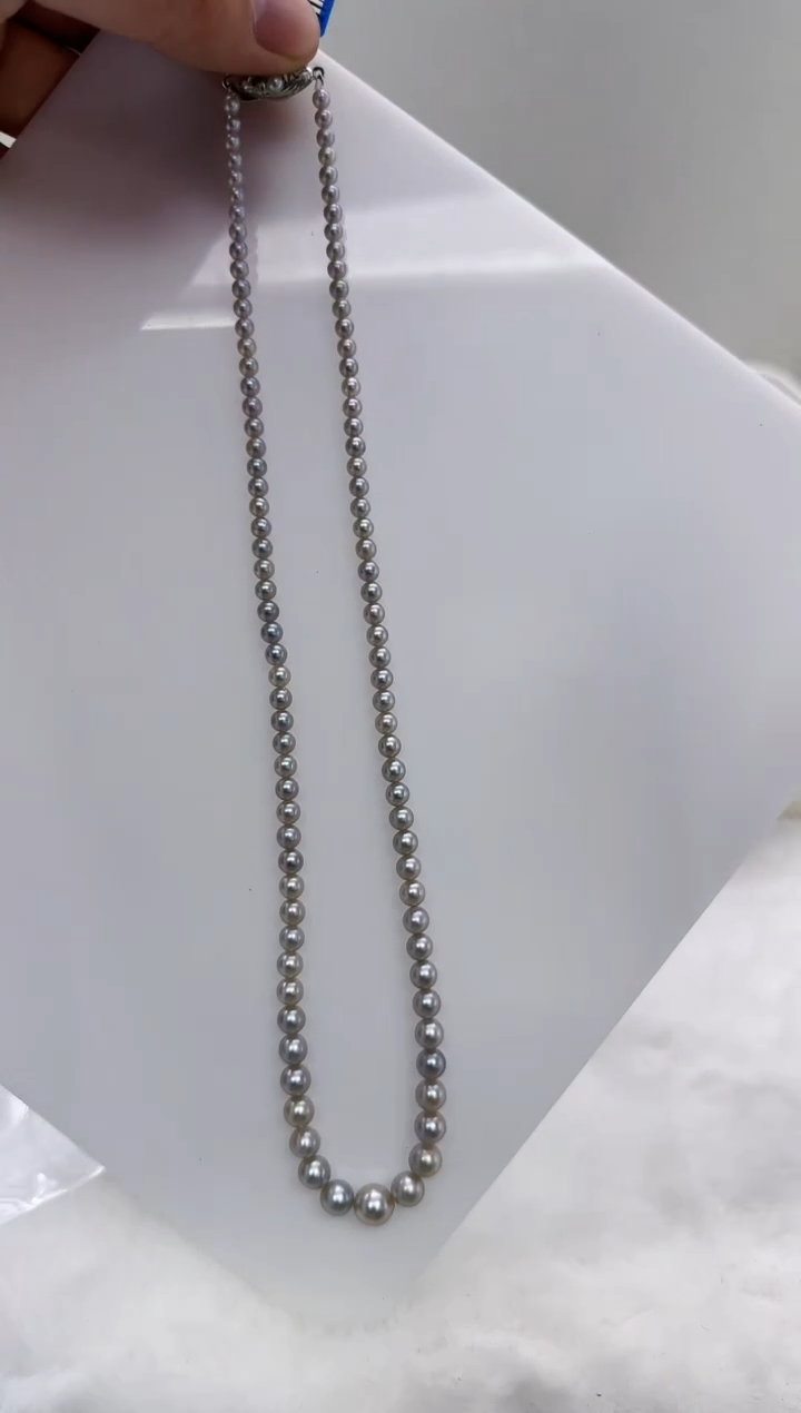 【闪购商品】海水珍珠DA未镶嵌灰珠串 t