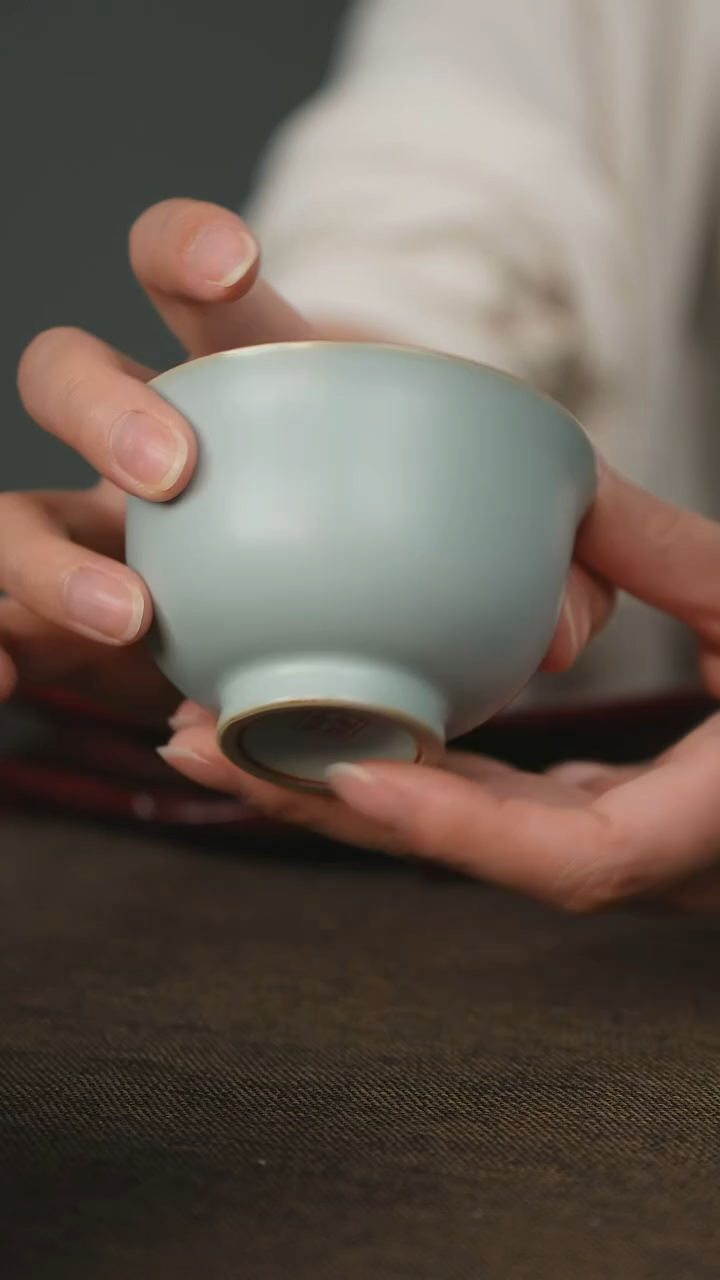 精品压手杯汝瓷主人杯不带礼盒