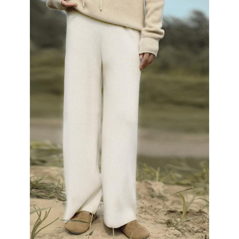 法式阔腿裤女秋冬慵懒风垂感软糯休闲直筒裤