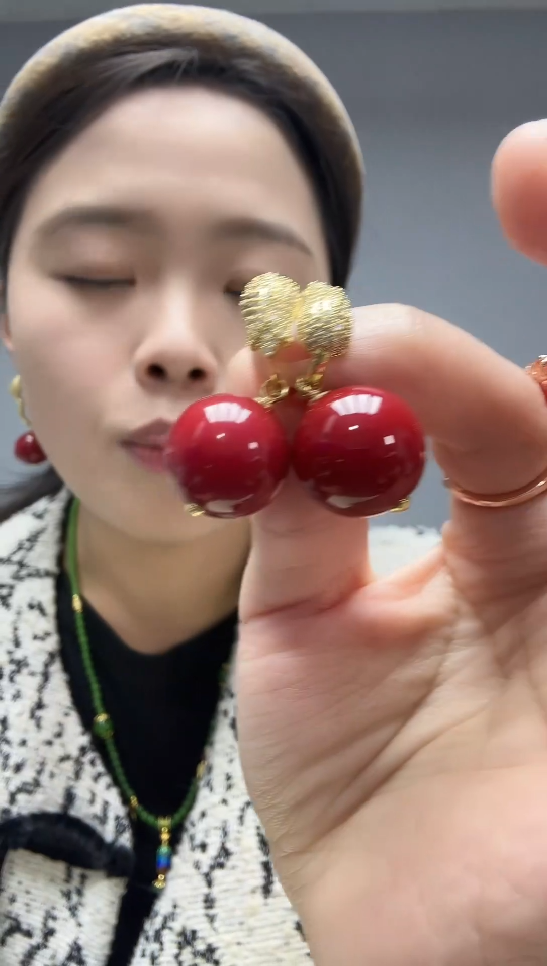 无非金属大圆珠宝高货颈饰