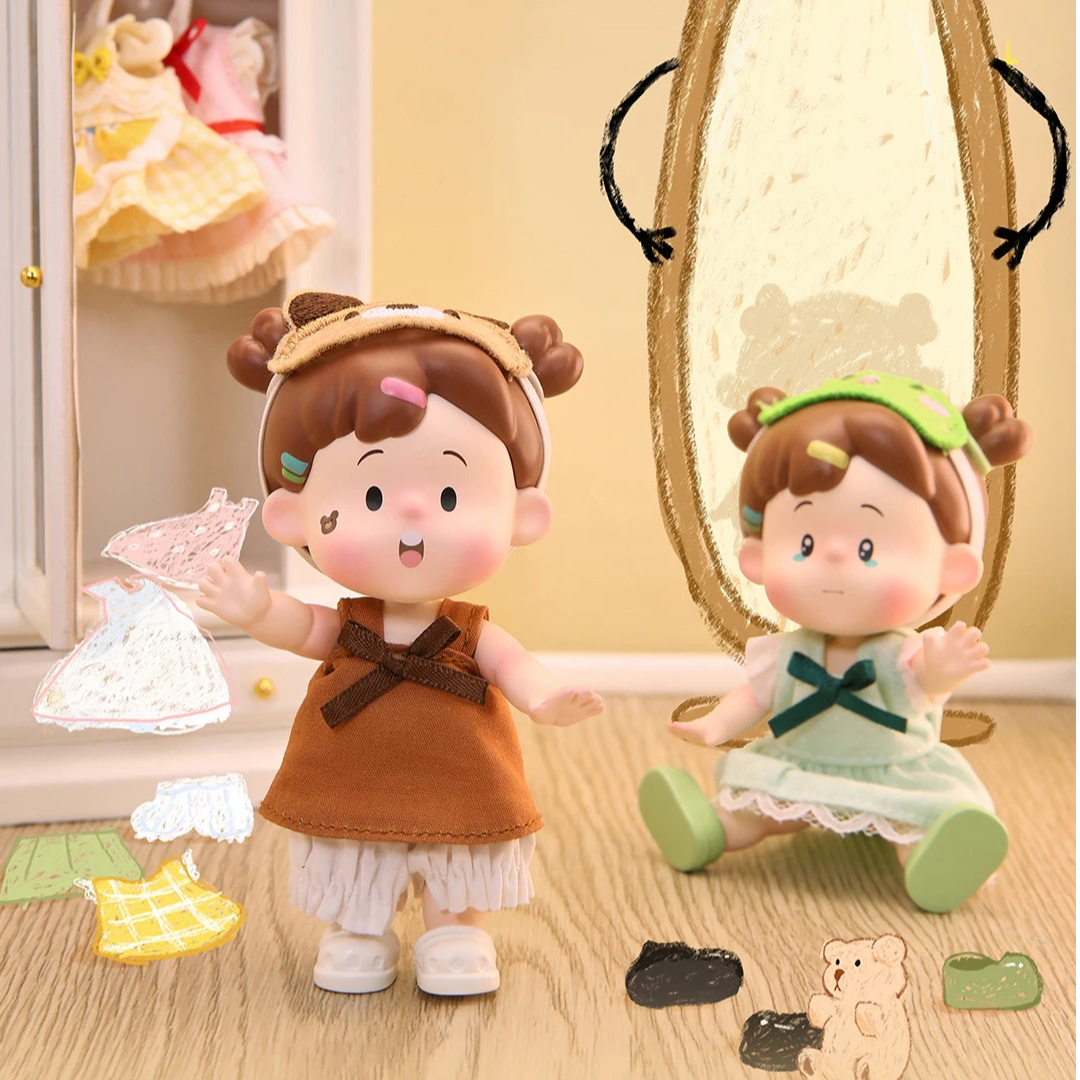 【拆盒】小花卷的百变衣橱系列潮玩盲盒手办