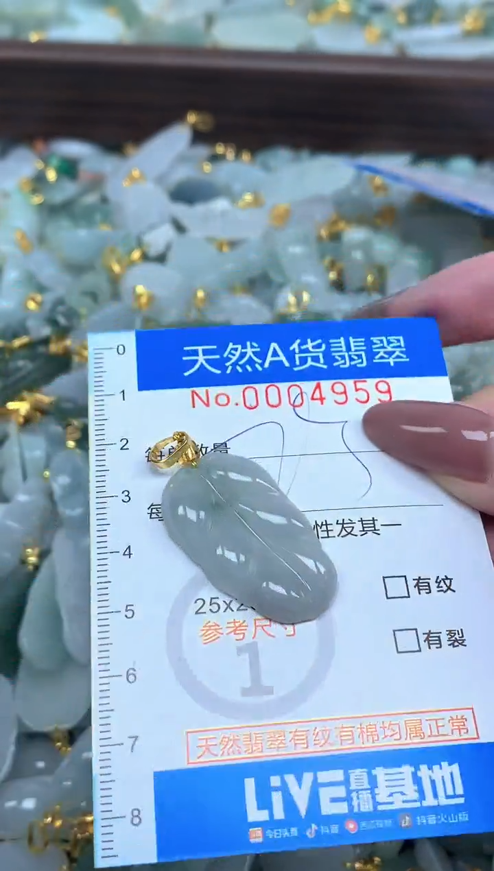 颈饰未镶嵌翡翠净货挂件-4969