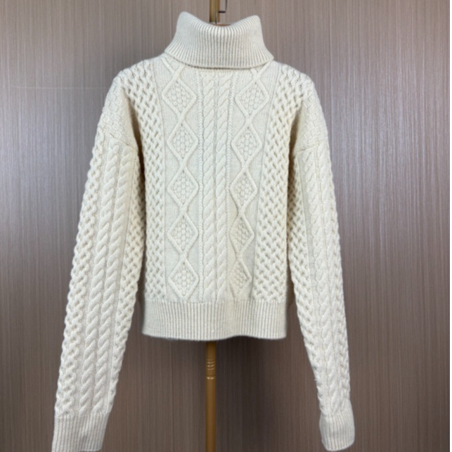 99新 YSL/圣罗兰 嫩黄色高领羊毛毛衣 S 12期免息 16685478