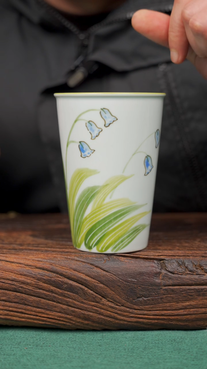 【闪购商品】瓷片200寻一缕瓷香杯釉下手工手绘瓷器