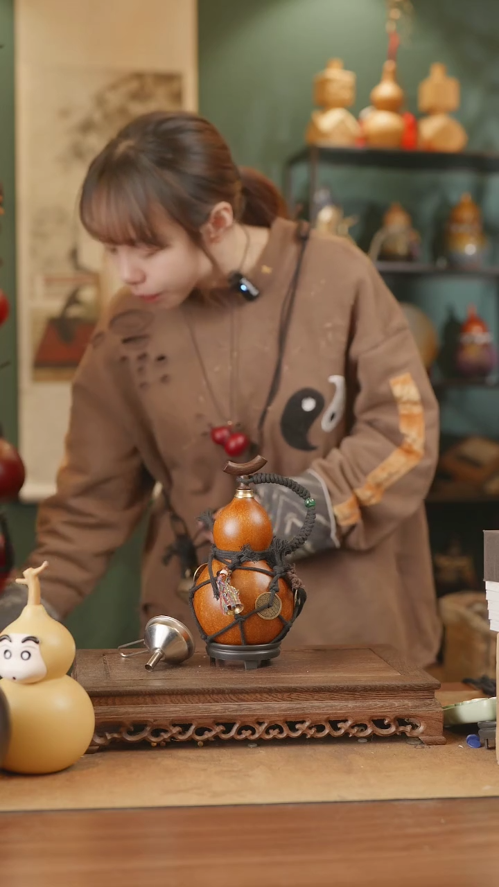 【闪购商品】117号精品天然大漆工艺防渗内胆酒葫芦~