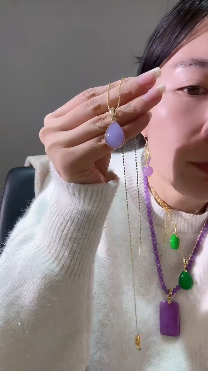 颈饰未镶嵌翡翠紫水滴镶嵌