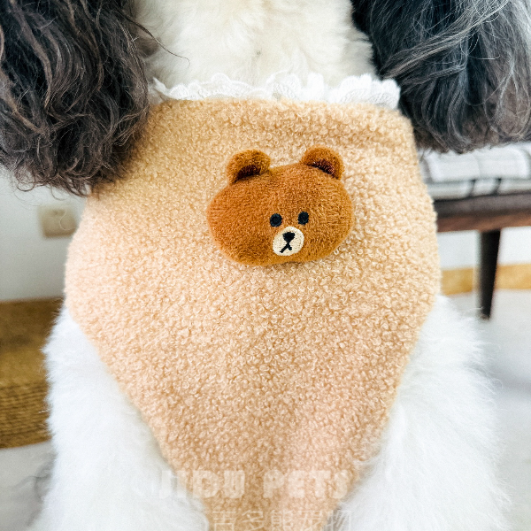 冬季ins风加绒毛绒泰迪绒保暖打中小型宠物猫狗马甲背心适合巨贵