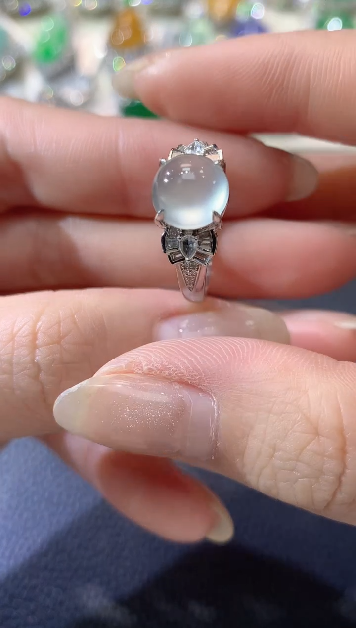 【闪购商品】翡翠戒指18K金镶嵌D3翡翠