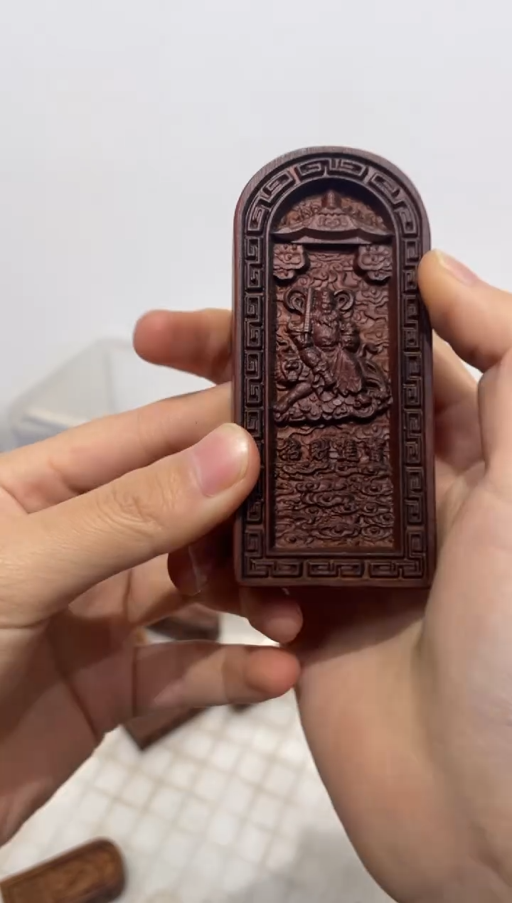 枣木微瑕赵公明手持款【一物一拍】