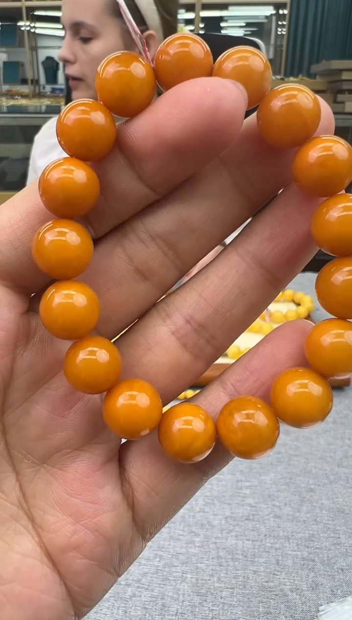 未镶嵌琥珀手链59秒拍号假一罚十