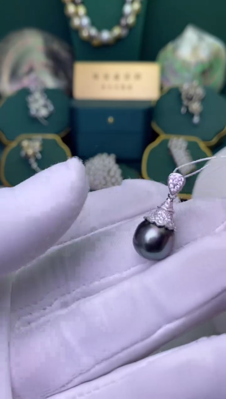 【闪购商品】海水珍珠颈饰银S925镶嵌11-12