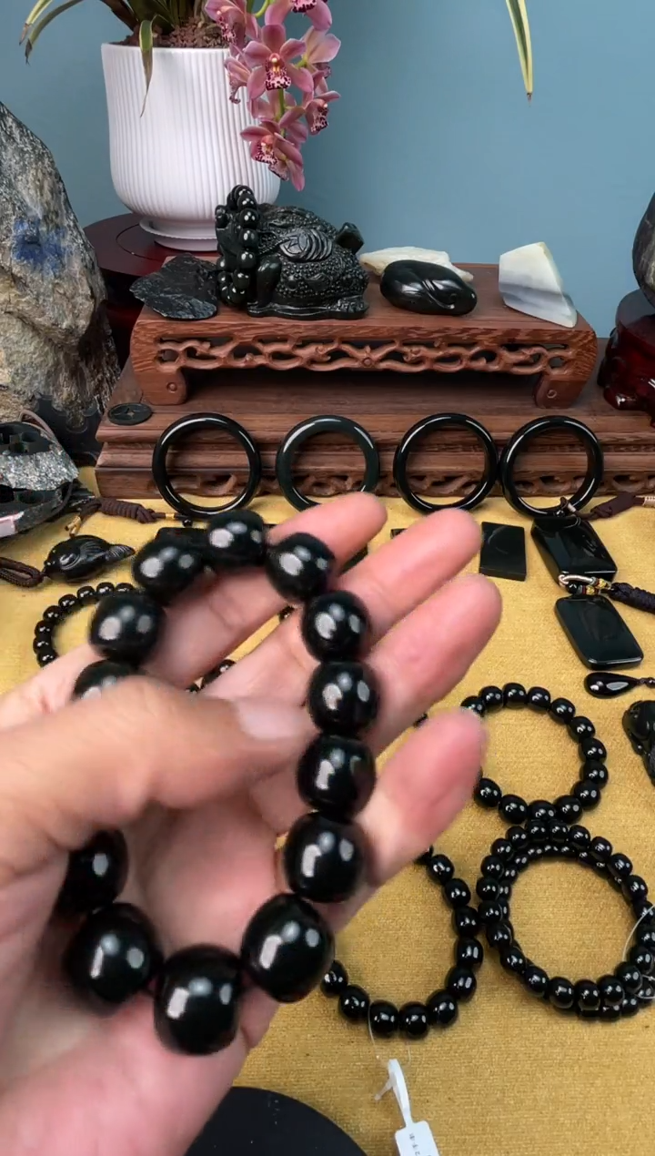 【闪购商品】未镶嵌和田玉手串新疆和田玉塔青15x16老型