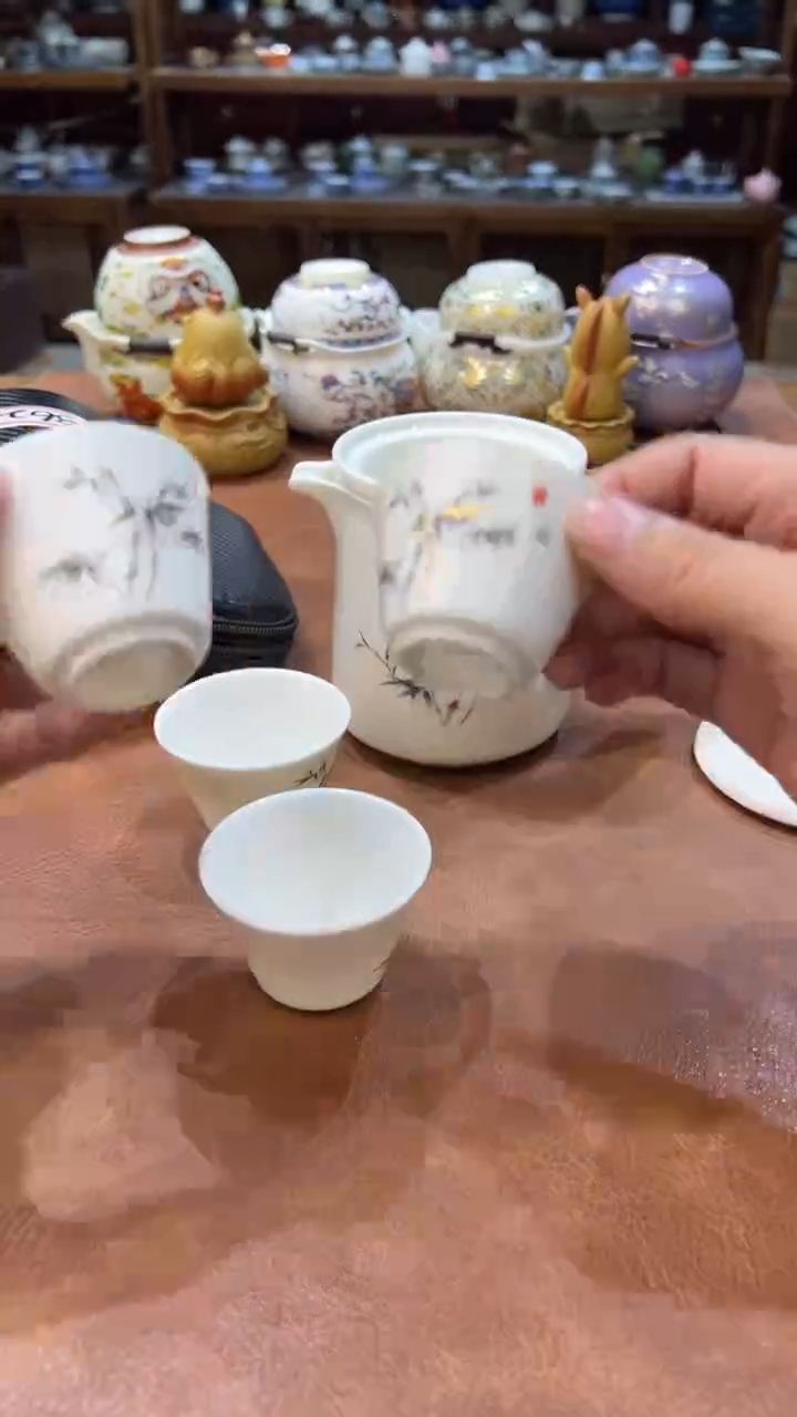 真的很便宜会开片的旅行茶具