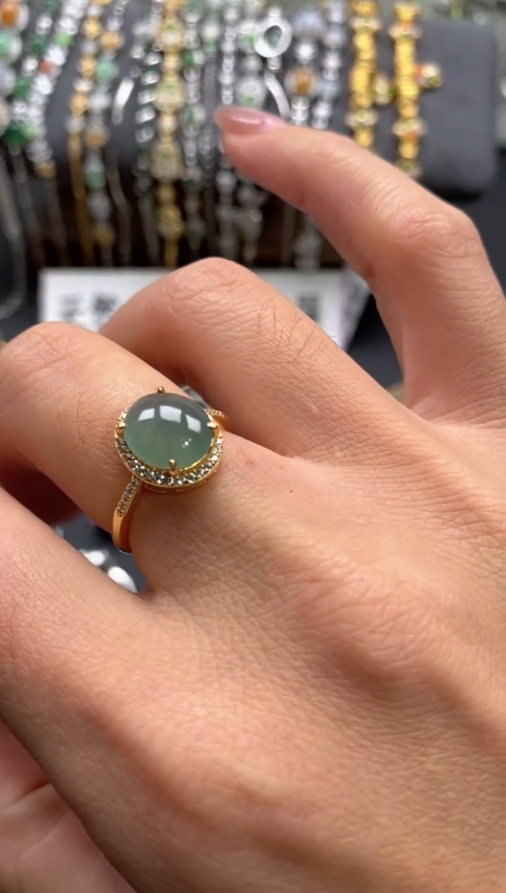 【闪购商品】翡翠戒指银S925镶嵌11111--1