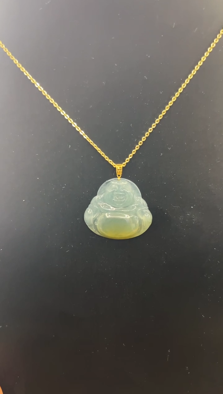 【闪购商品】翡翠颈饰18K金镶嵌佛公-512101