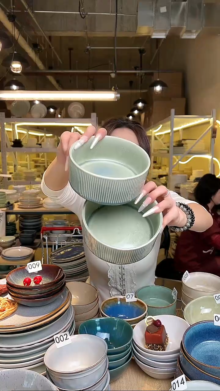 瓷344外贸尾货高温釉下彩陶瓷餐具默认微瑕