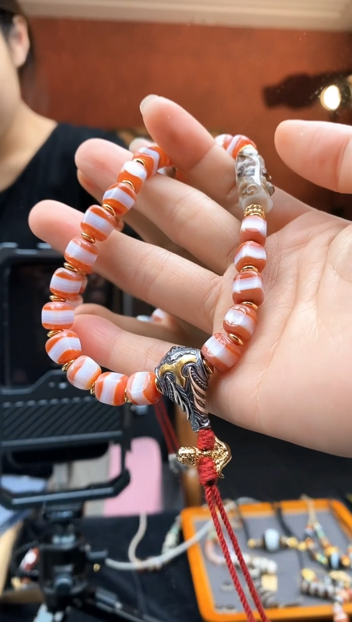 【闪购商品】玛瑙/玉髓134银S925镀金镶嵌0212-