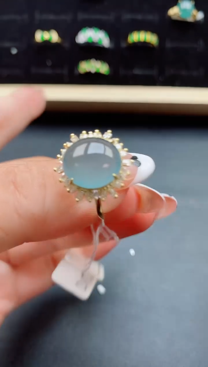 【闪购商品】翡翠戒指银S925镶嵌321321