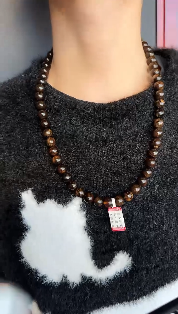 琥珀颈饰未镶嵌#63缅甸琥珀根珀妈妈链11mm