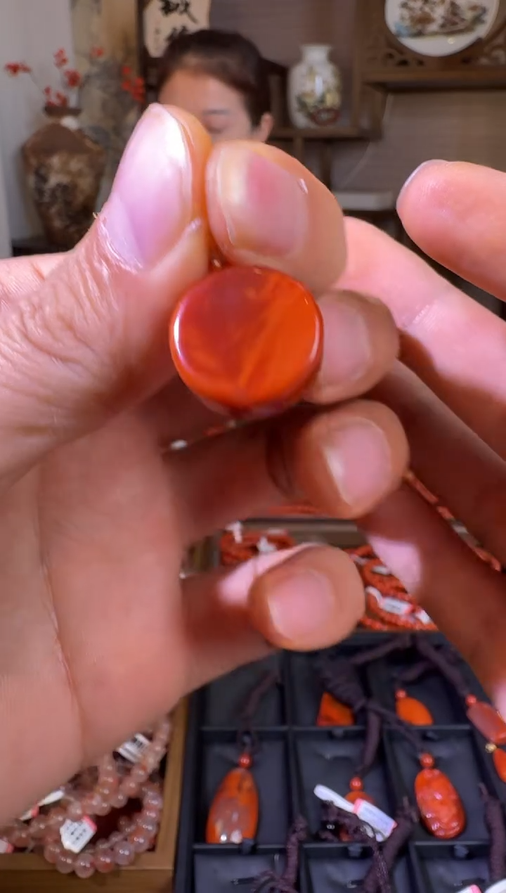 吊坠(不含链)合金南红玛瑙吊坠 天然原矿南红