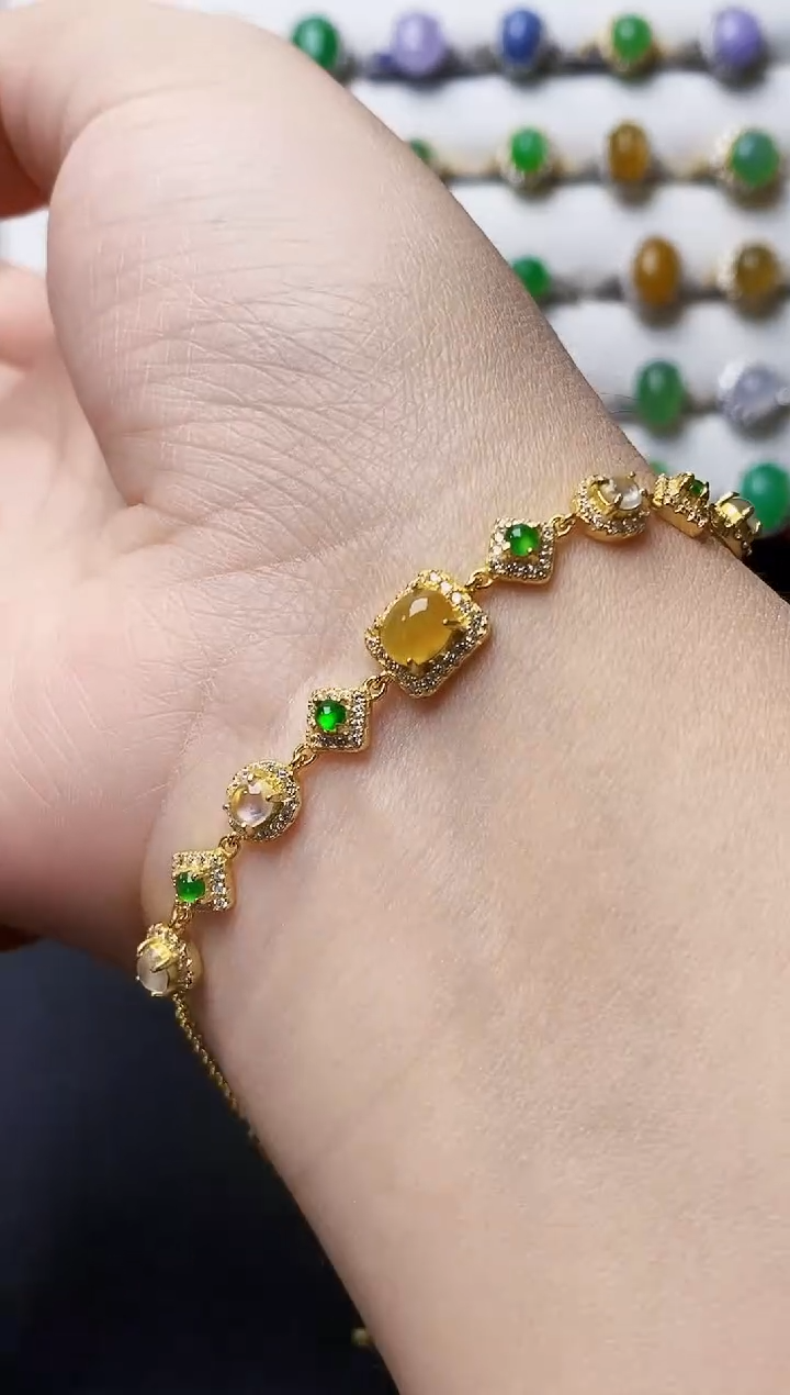 银S925镶嵌戒指翡翠5050