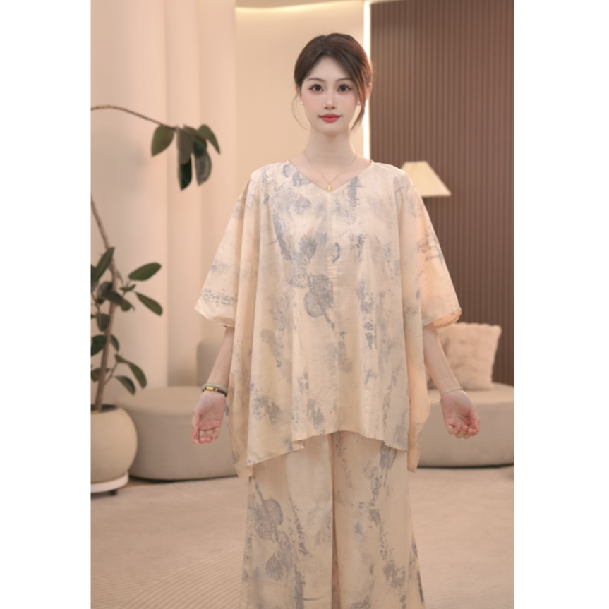 DM【雾里看花】高定设计款时尚家居服套装