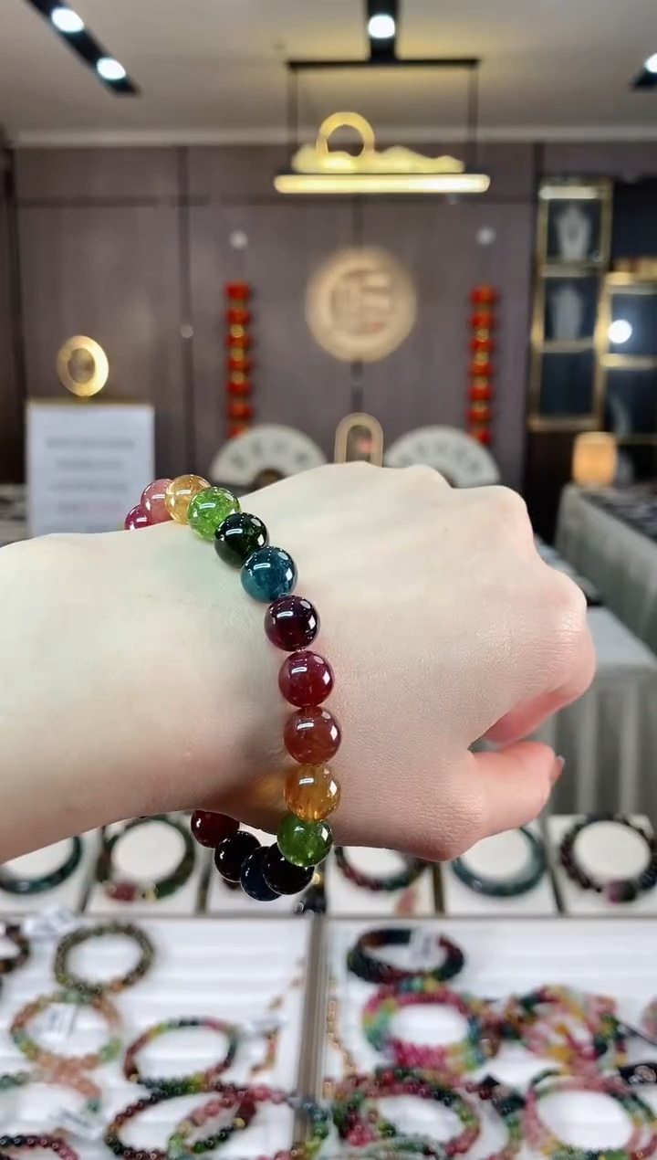 【闪购商品】碧玺单圈手串9mm+未镶嵌一物一证dan