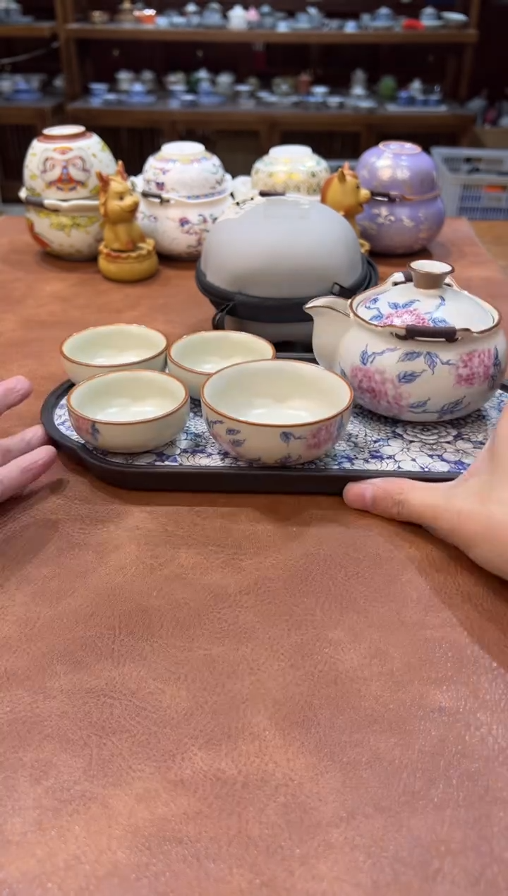 真的很便宜会开片的旅行茶具