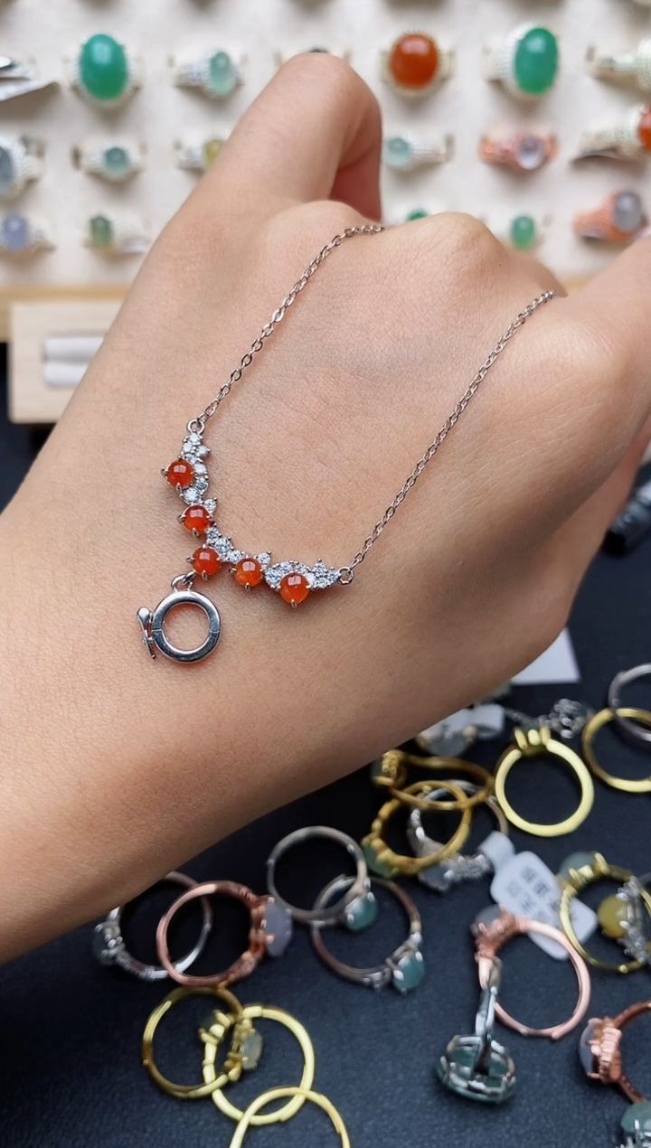 【闪购商品】翡翠戒指银S925镶嵌缅甸翡翠