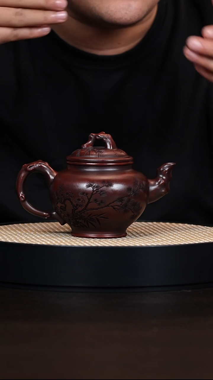 茶壶紫砂古乌泥 报春