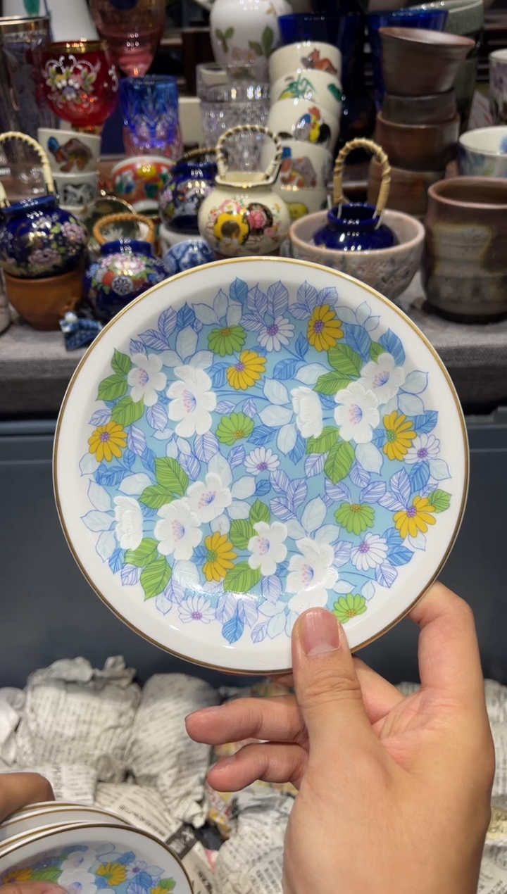 瓷片明海大花盘子