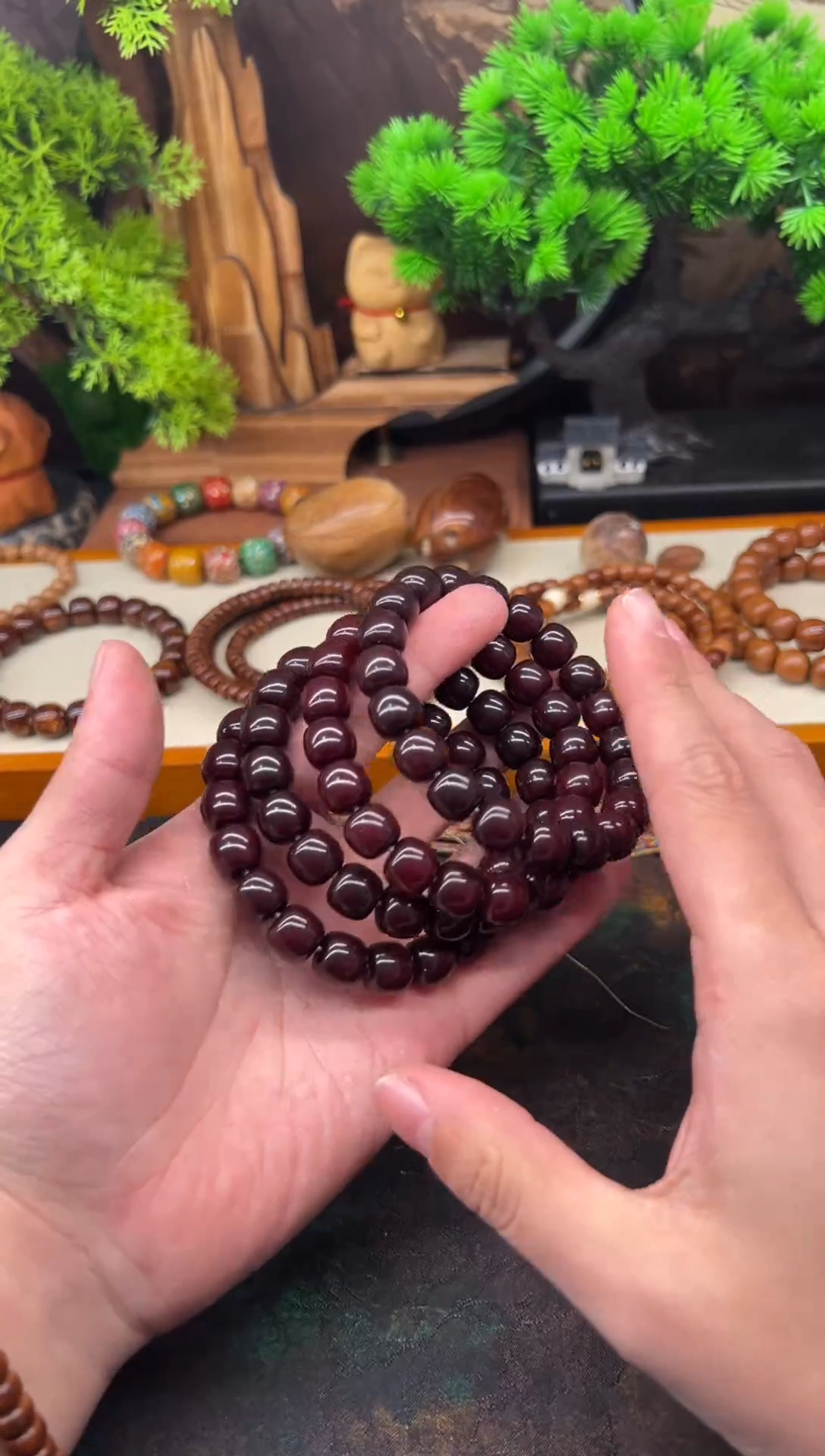 手串菩提根/象牙果车厘子10*11老型单圈