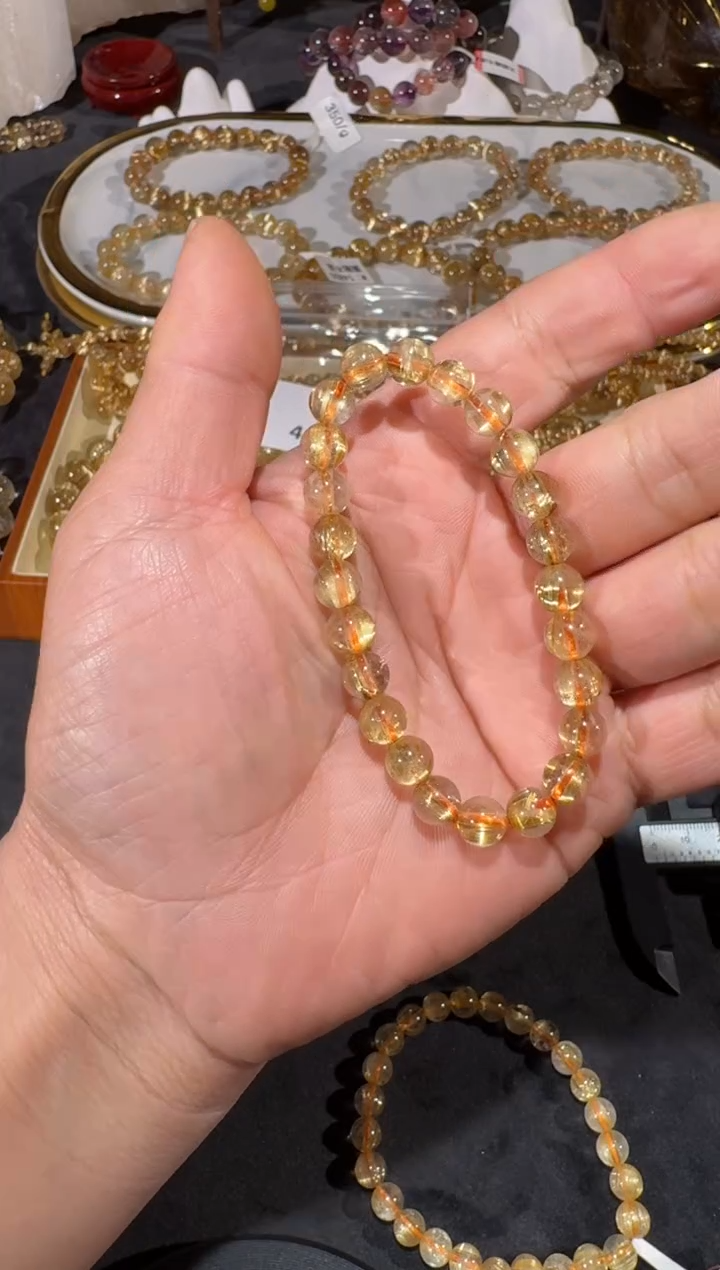 未镶嵌手串发晶SJ-624金发晶