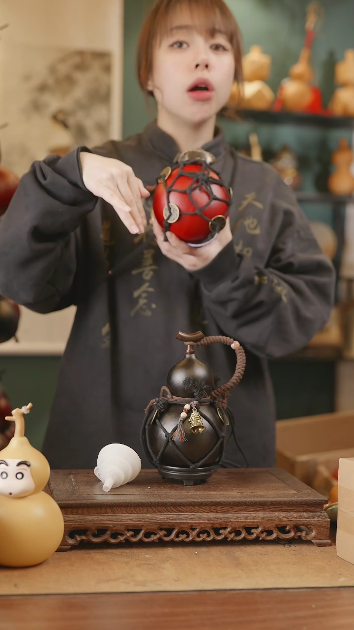 【闪购商品】130号精品天然大漆工艺防渗内胆酒葫芦~