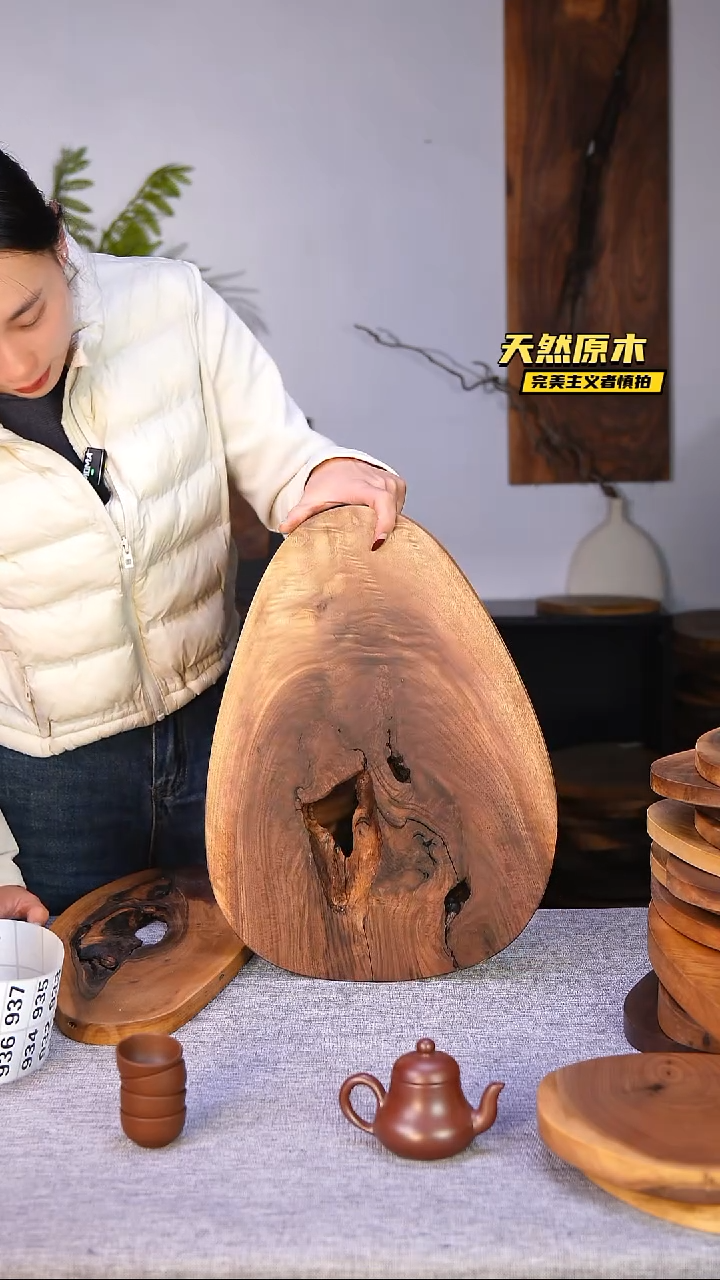 木北美黑胡桃原木.干裂疤结不属于商品质量问题完美主义者慎拍