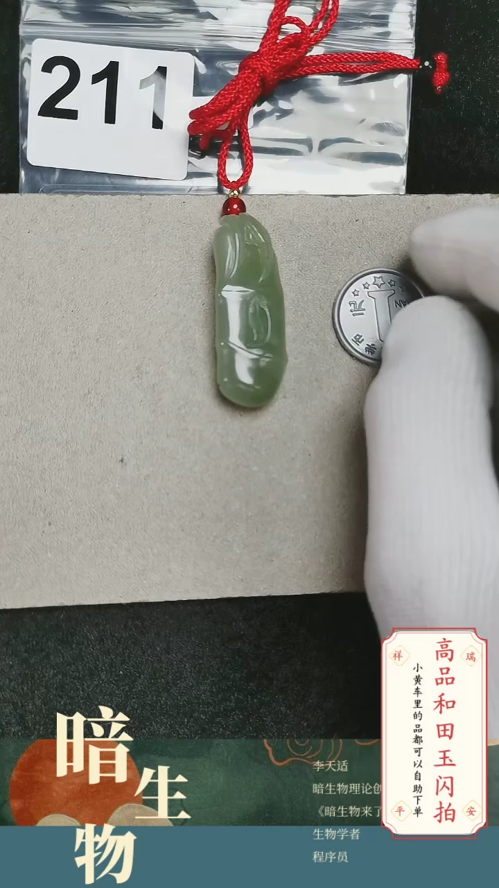 【闪购商品】和田玉吊坠(赠链)未镶嵌211