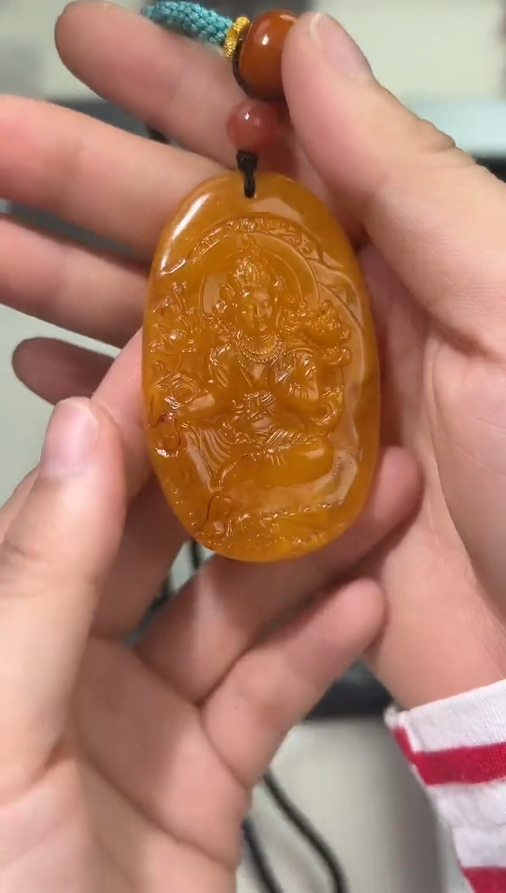 裸石琥珀未镶嵌琥珀蜜蜡吊坠