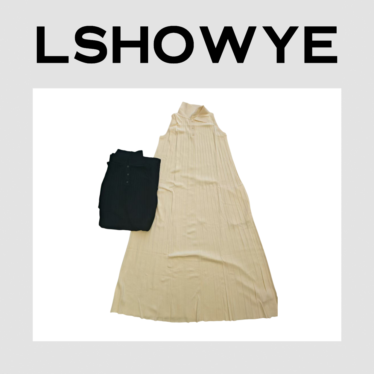 LSHOWYE｜polo领无袖长裙 XF-24200