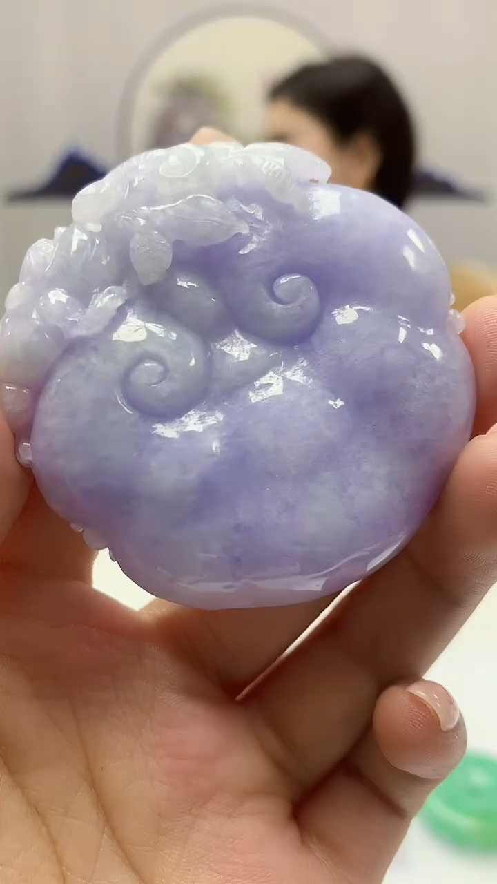 【闪购商品】定制翡翠未镶嵌4829ms-毛货挂件138