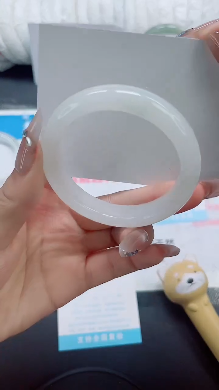 石英质玉手镯未镶嵌b266-圈口53.7