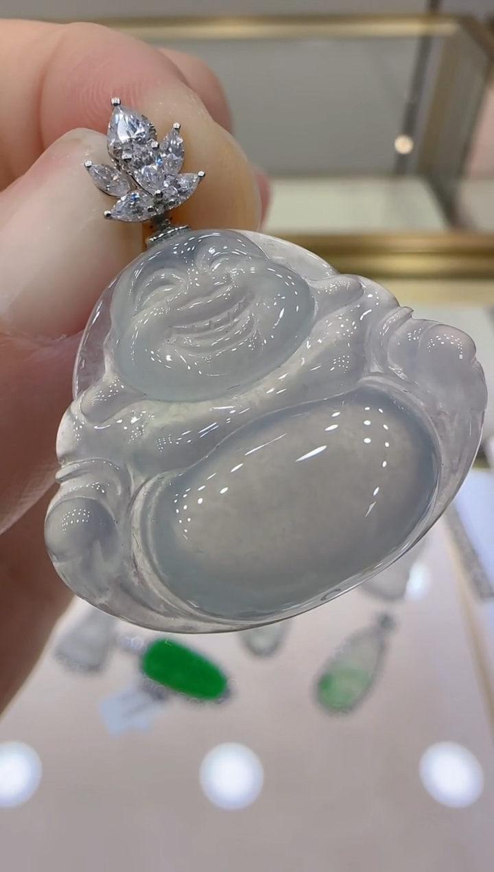 【闪购商品】翡翠吊坠(不含链)18K金镶嵌团购多样性发一件