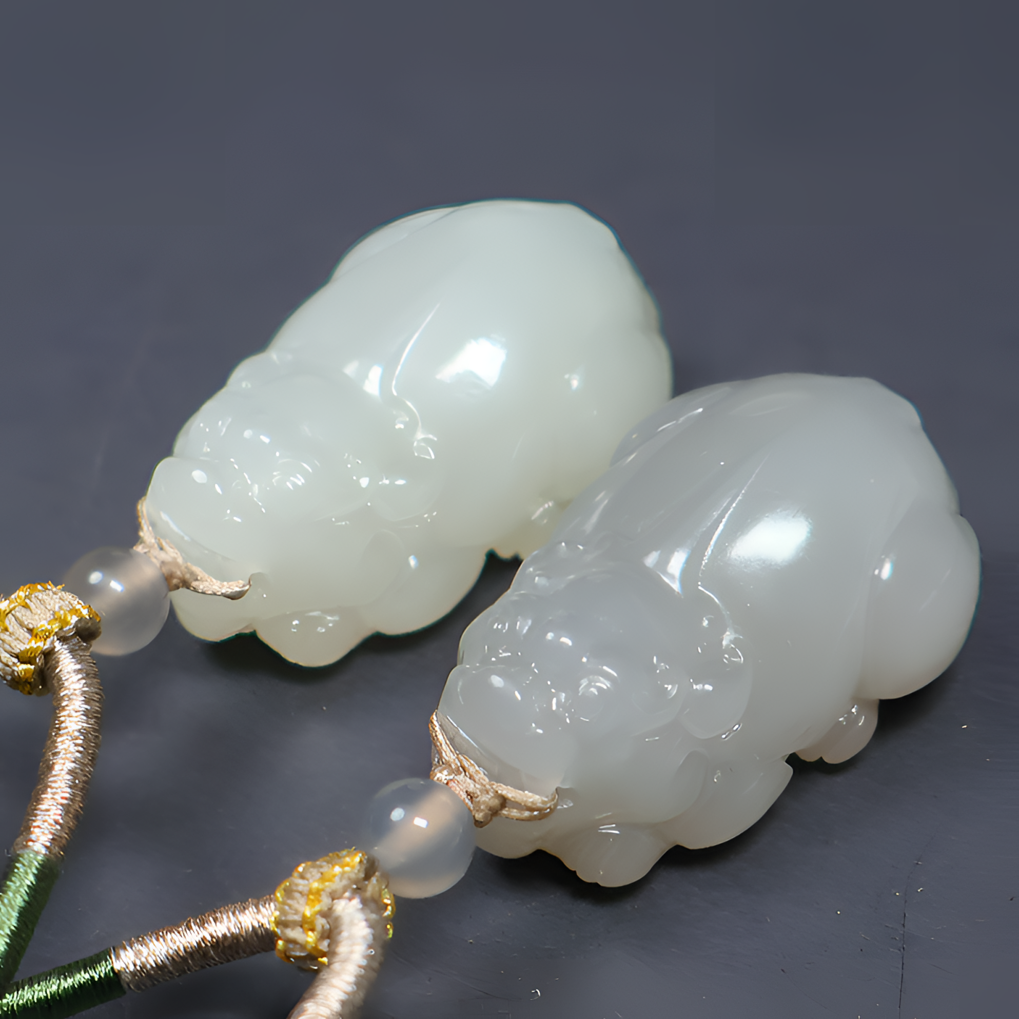 和田玉貔貅吊坠约卡38×22×15mm（拍一发一多样性发货）