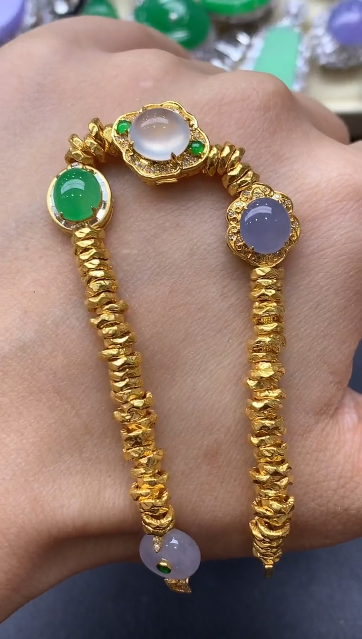 18K金镶嵌手链翡翠867中国好珍宝