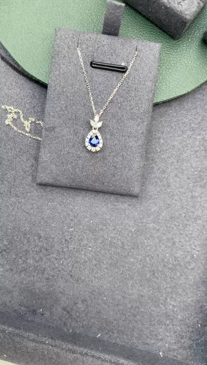 蓝宝石吊坠(赠链)18K金镶嵌39分皇家蓝