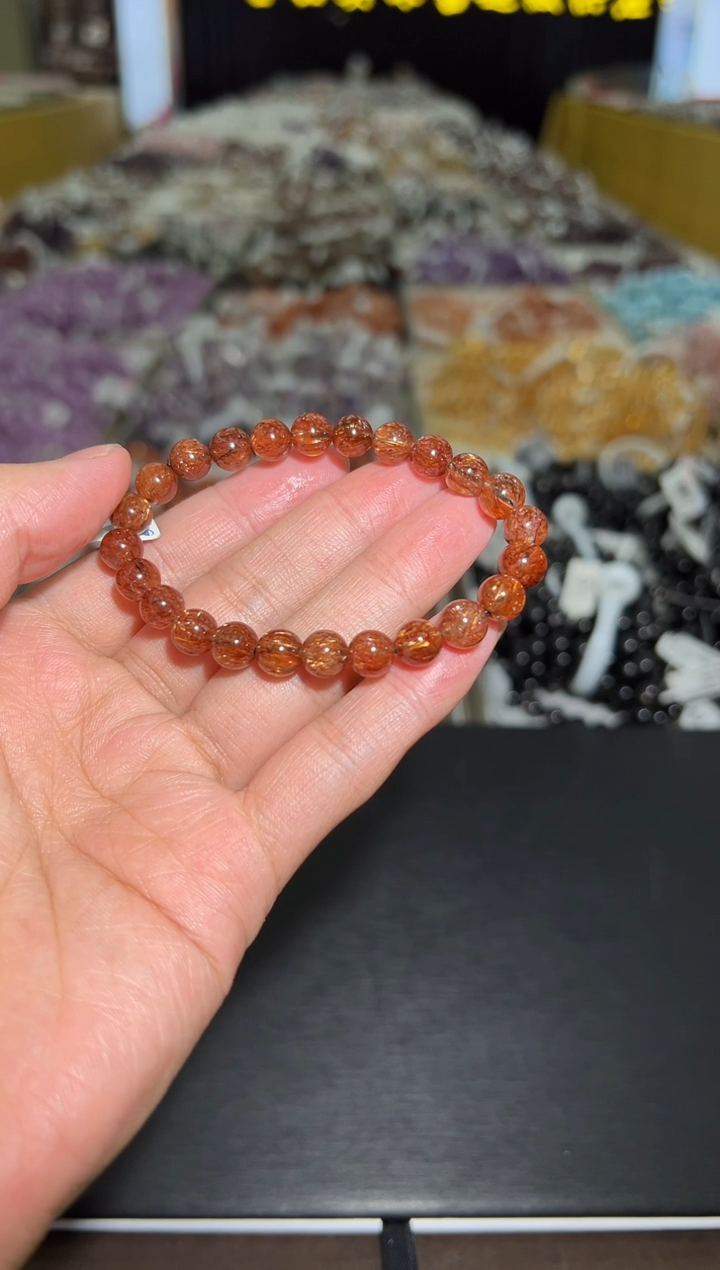 【闪购商品】水晶手串未镶嵌天花板黑金超七7m