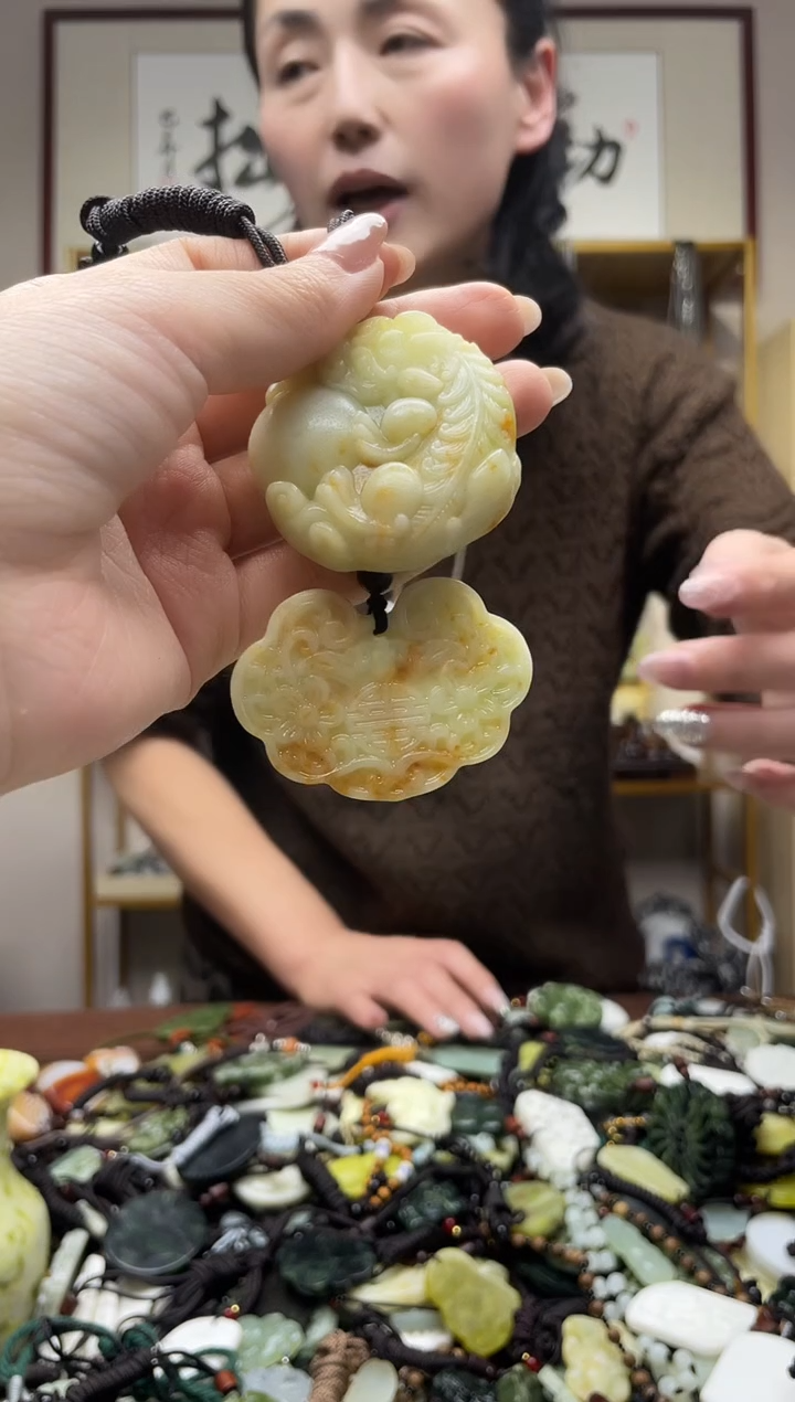 未镶嵌岫玉吊坠多样性发货拍一发一