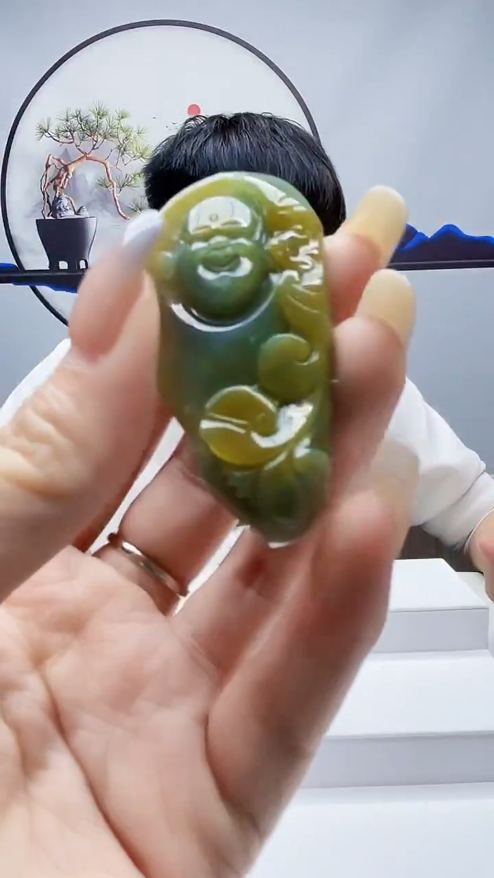 未镶嵌定制翡翠毛货挂件36