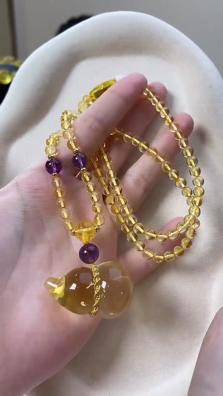 琥珀颈饰未镶嵌吊坠